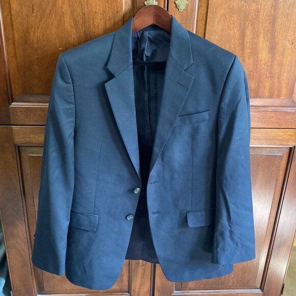 Lauren Ralph Lauren Mens Blazer Jacket 38R Black Wool 2-Button Single Breasted - Picture 15 of 16